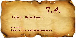 Tibor Adalbert névjegykártya